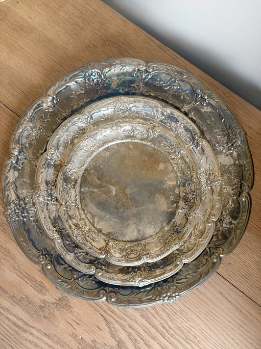 8.25” Vintage Silver Plate