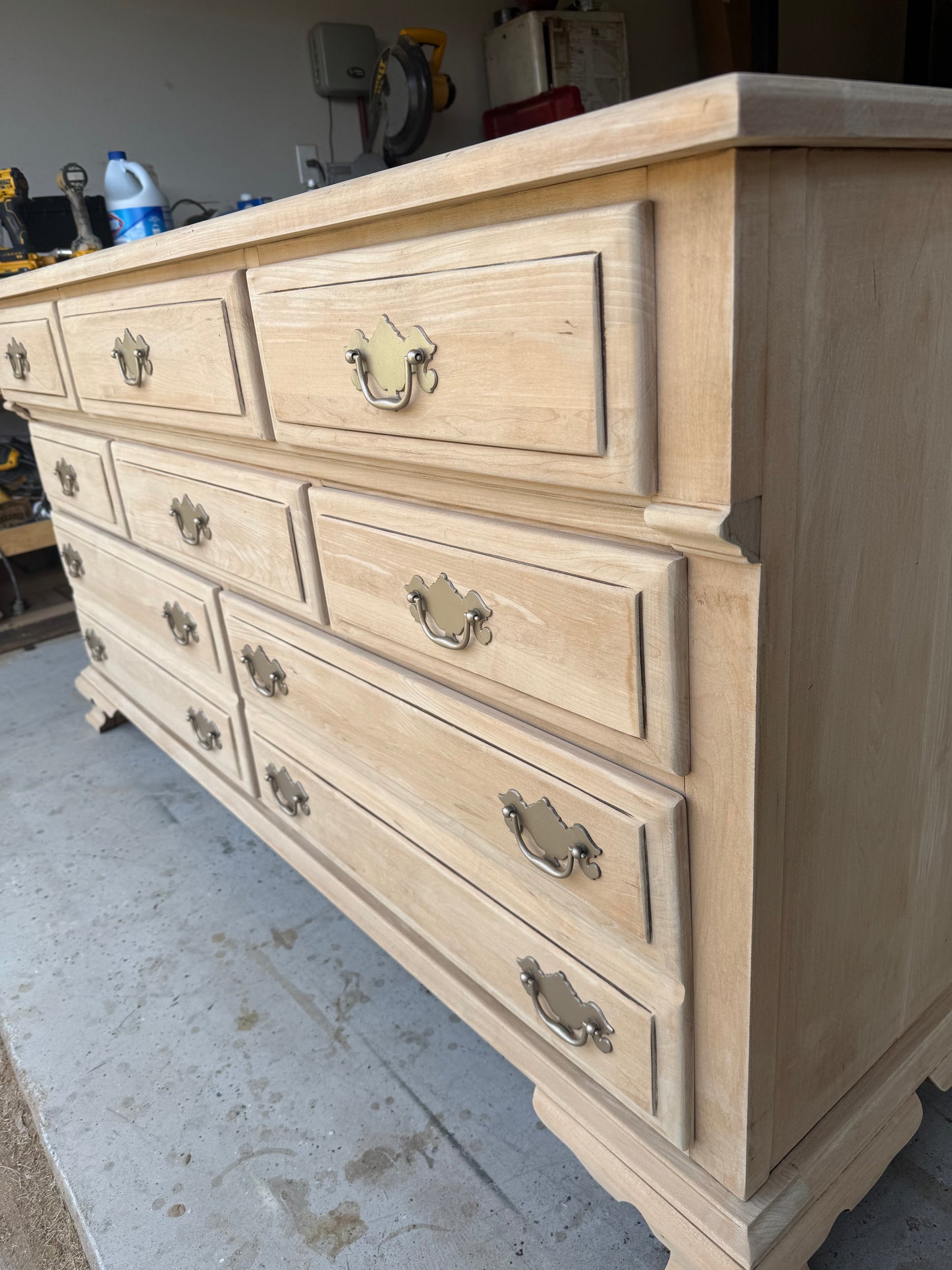 Bleached 8-Drawer Dresser