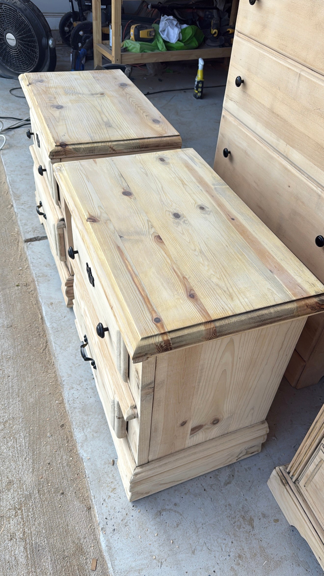 Pair of Bleached Nightstands