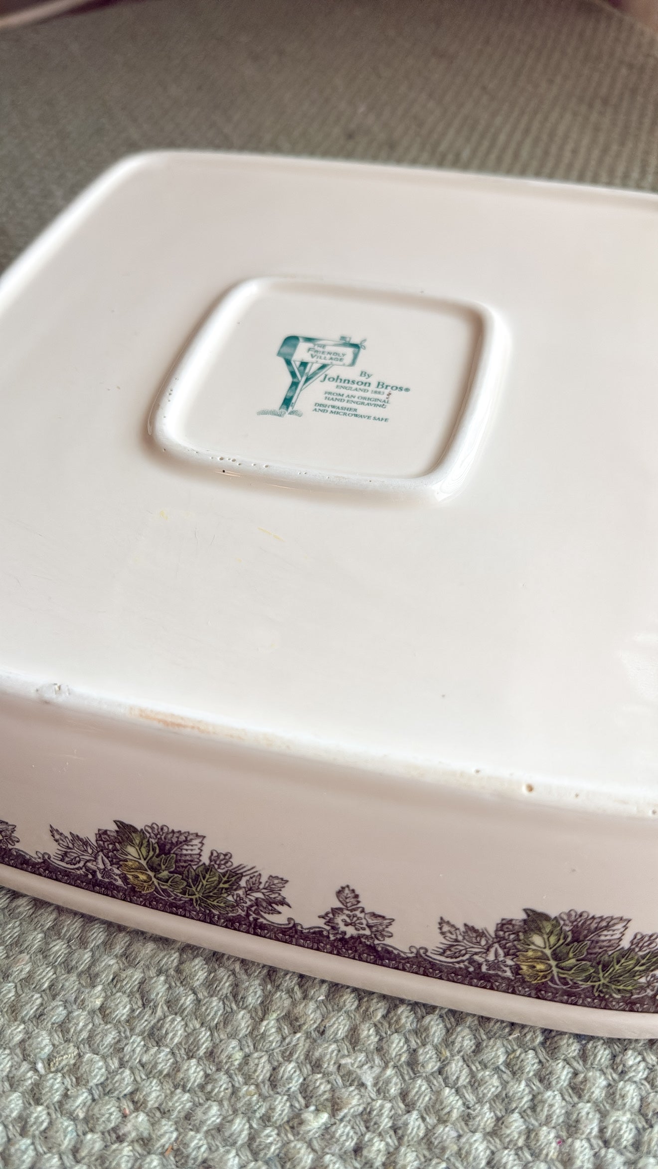 Ironstone 'The Friendly Village' Baking Dish