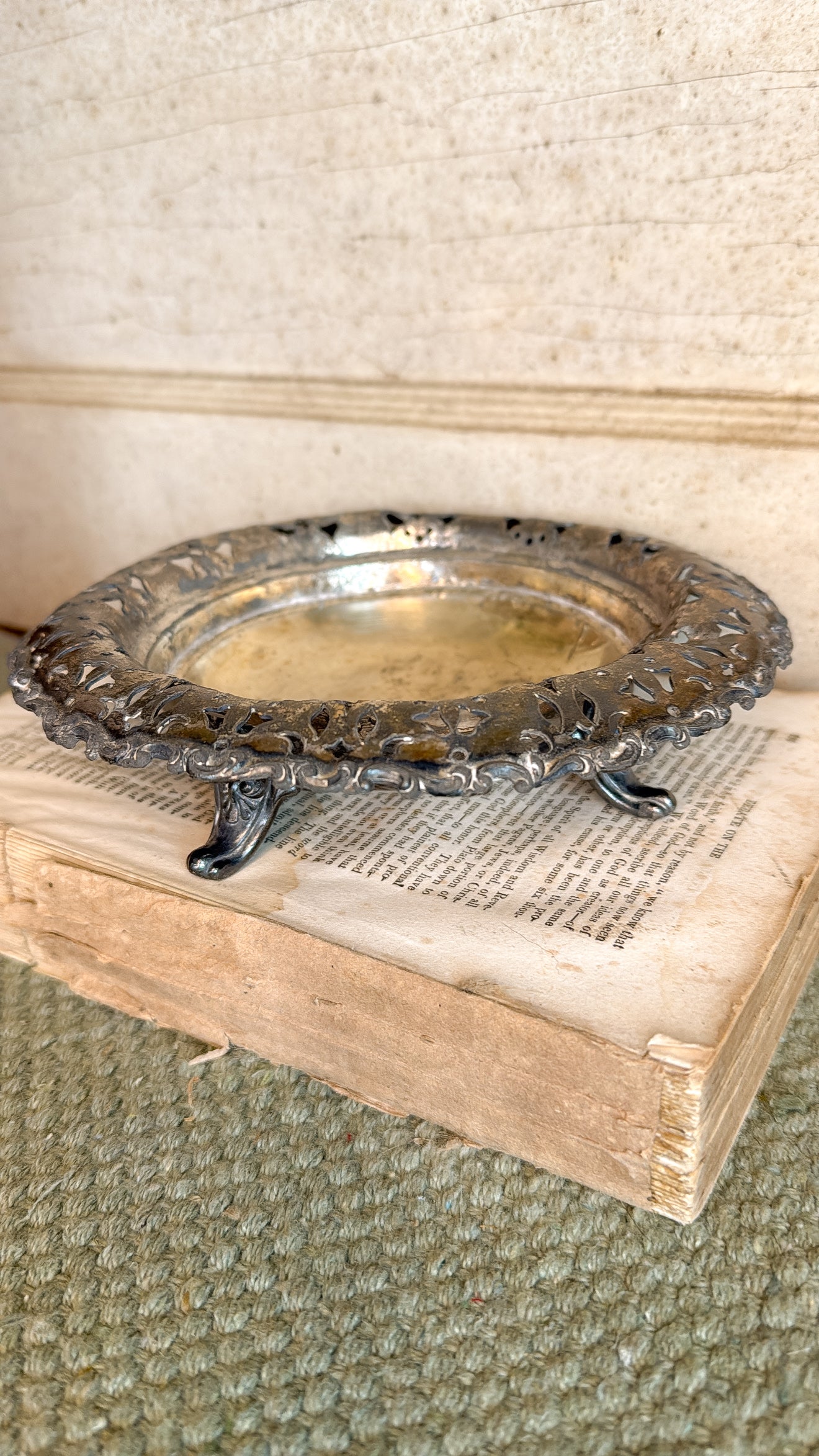 Ornate Silver Footed Riser