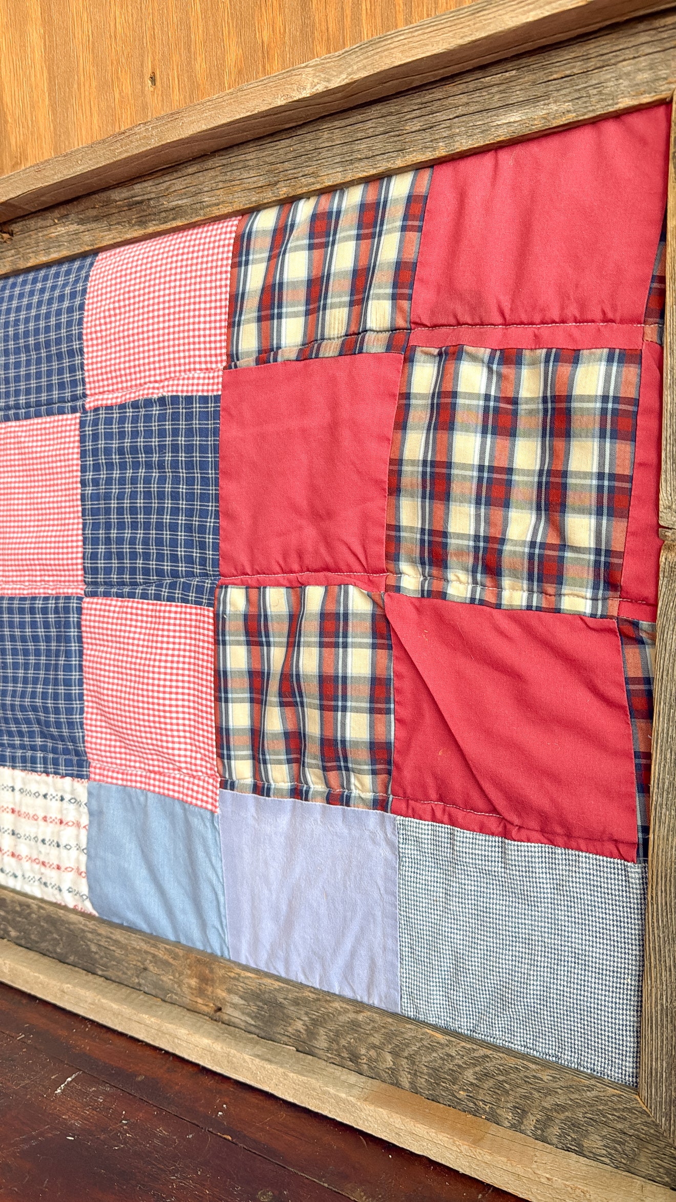Hand-stitched Framed Quilt