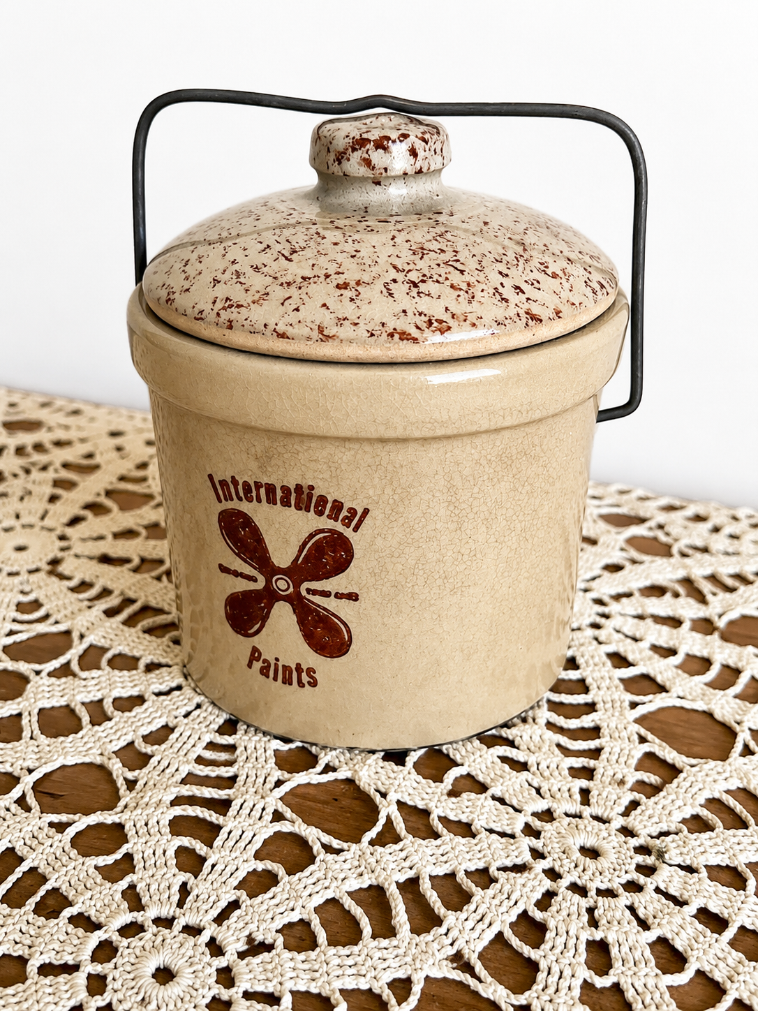 International Paints Lidded Crock