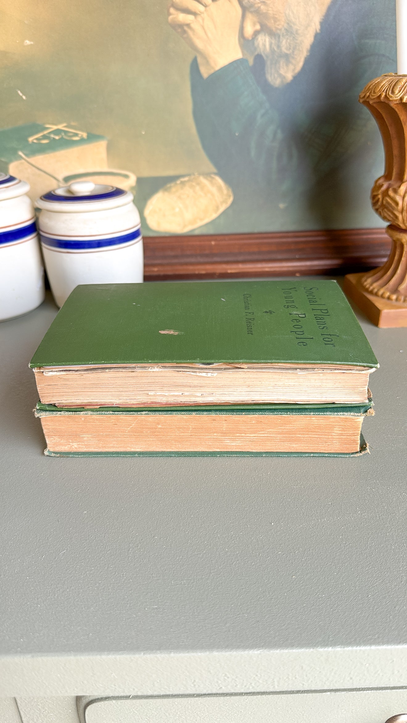 Set of 2 Old Green Books