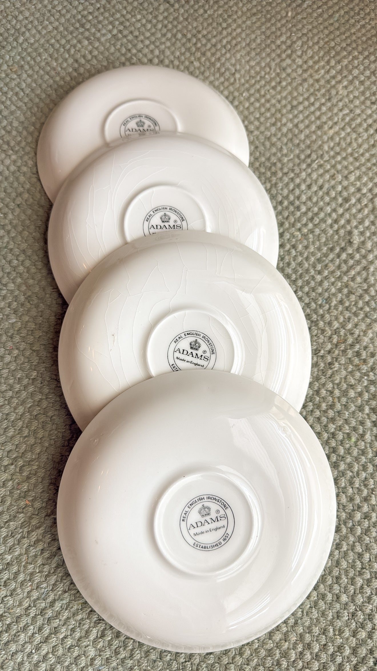 Set of 4 Ironstone Saucers