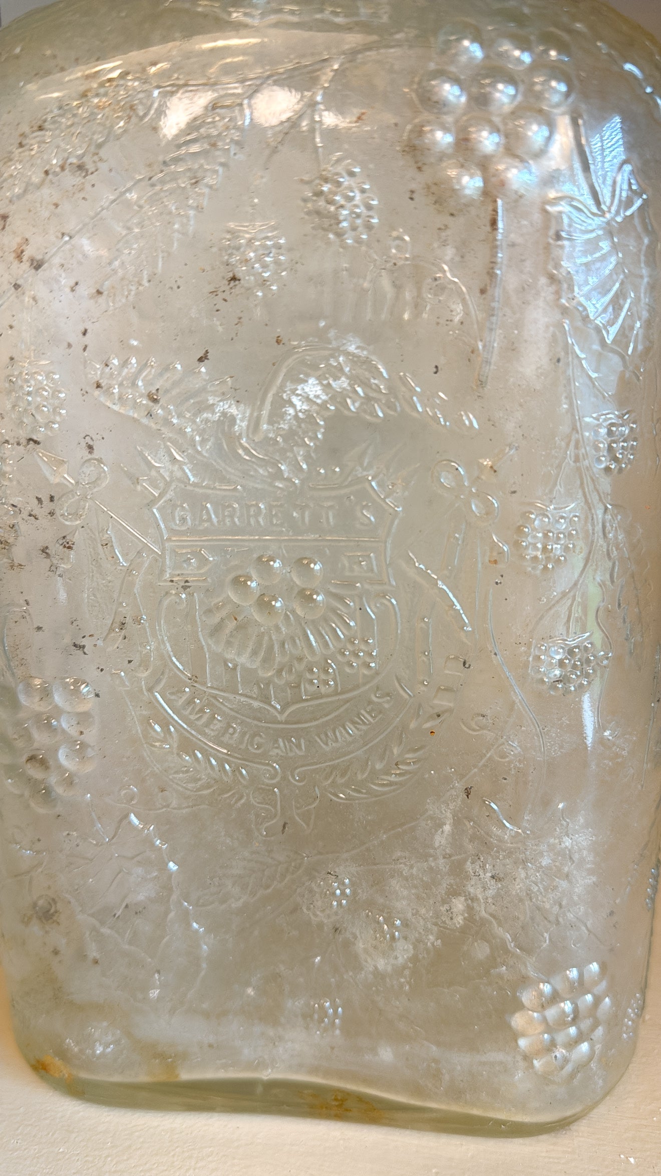 10.5" Garrett's American Wines Glass Bottle
