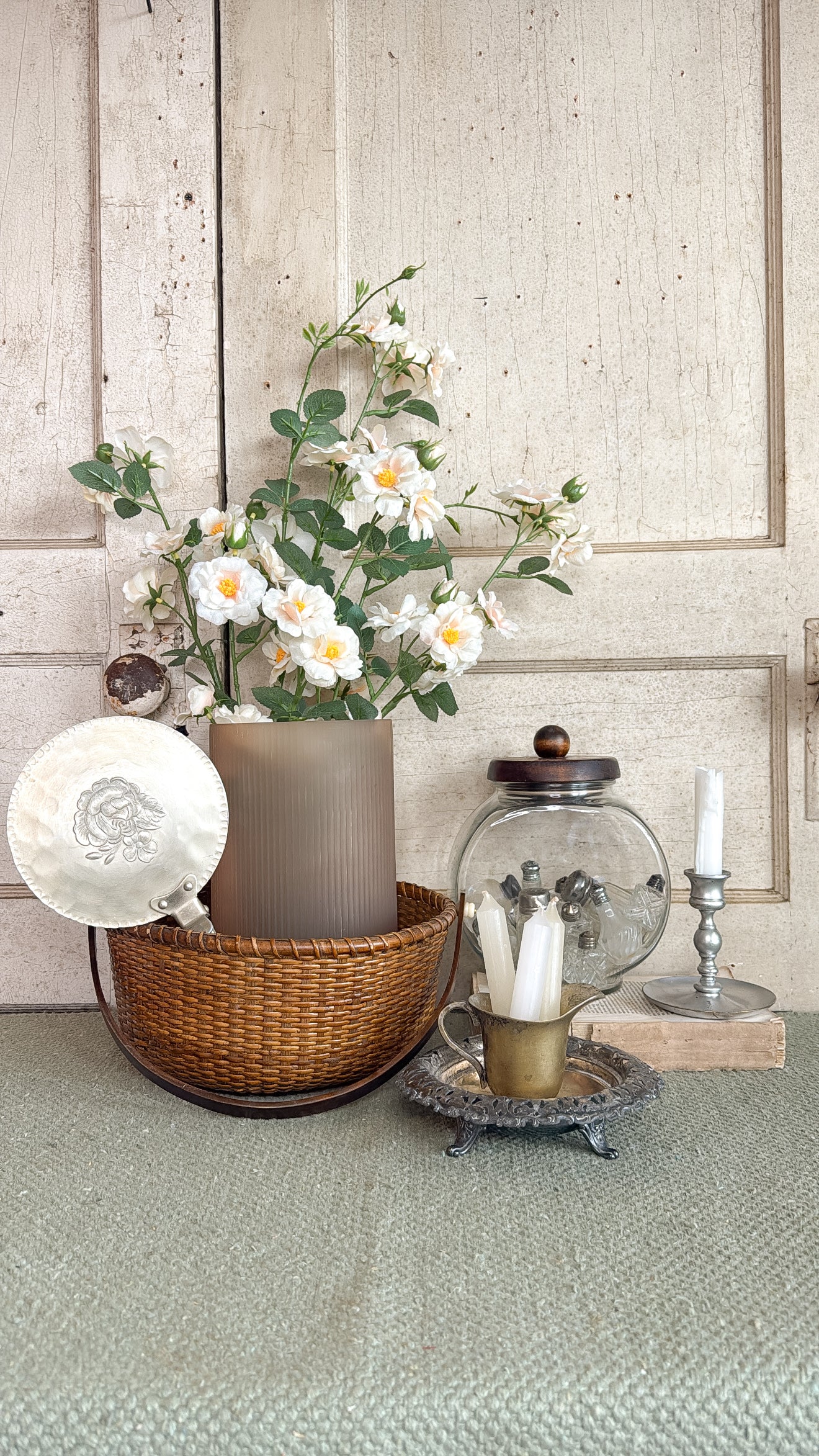 Vintage Soldered Silver Creamer