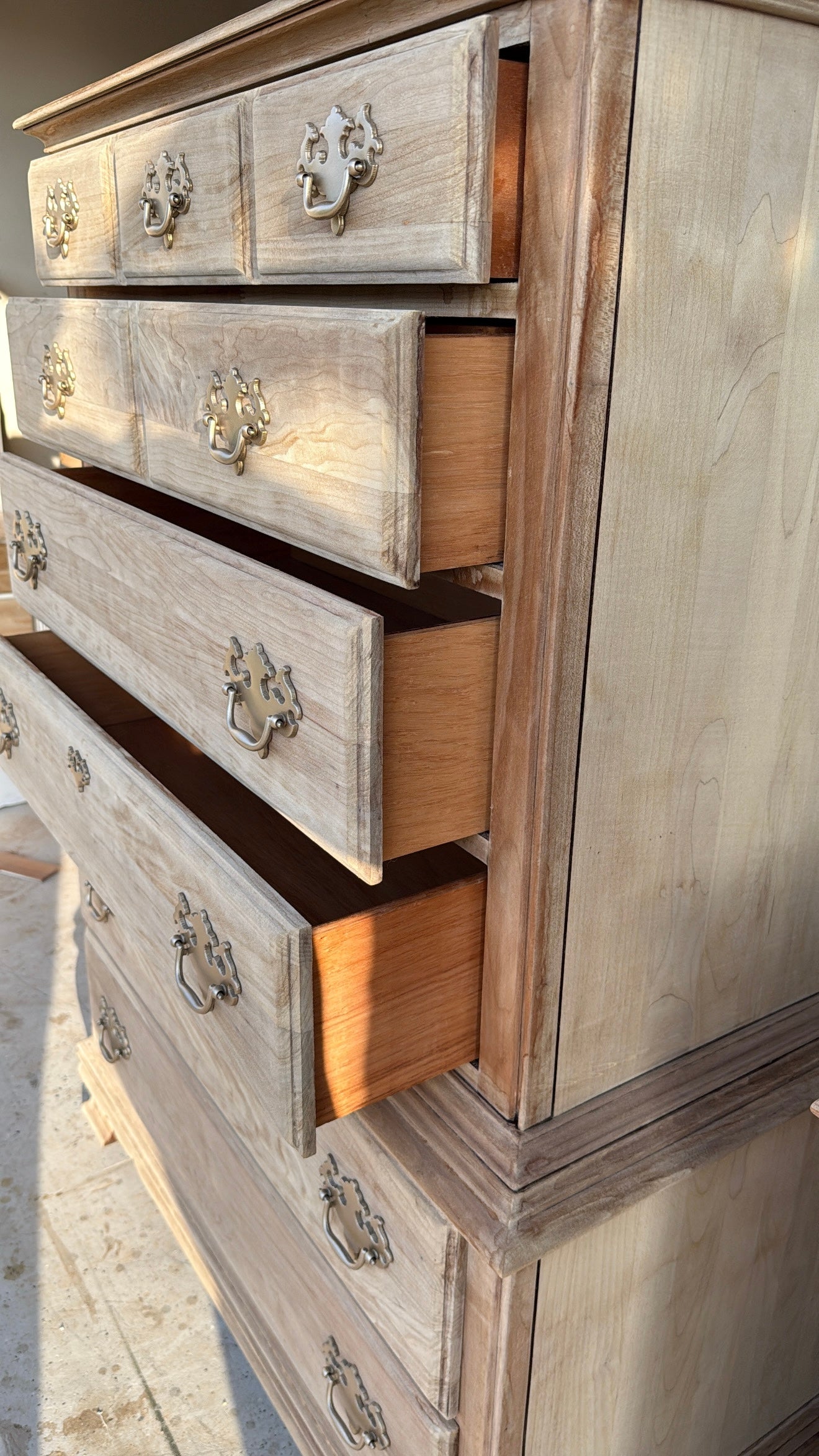 Bleached Dresser & Chest Set