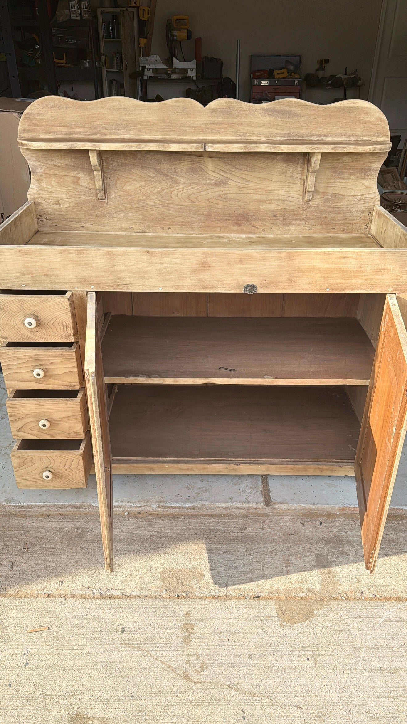 Bleached Cupboard / Dry Sink