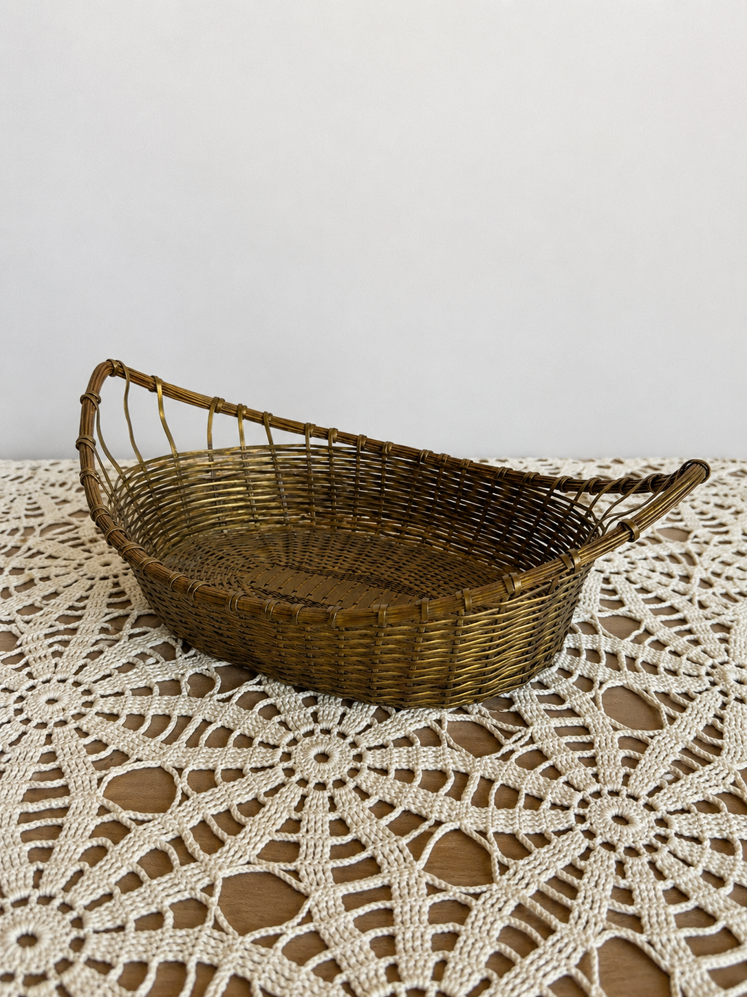 Brass Weaved Basket
