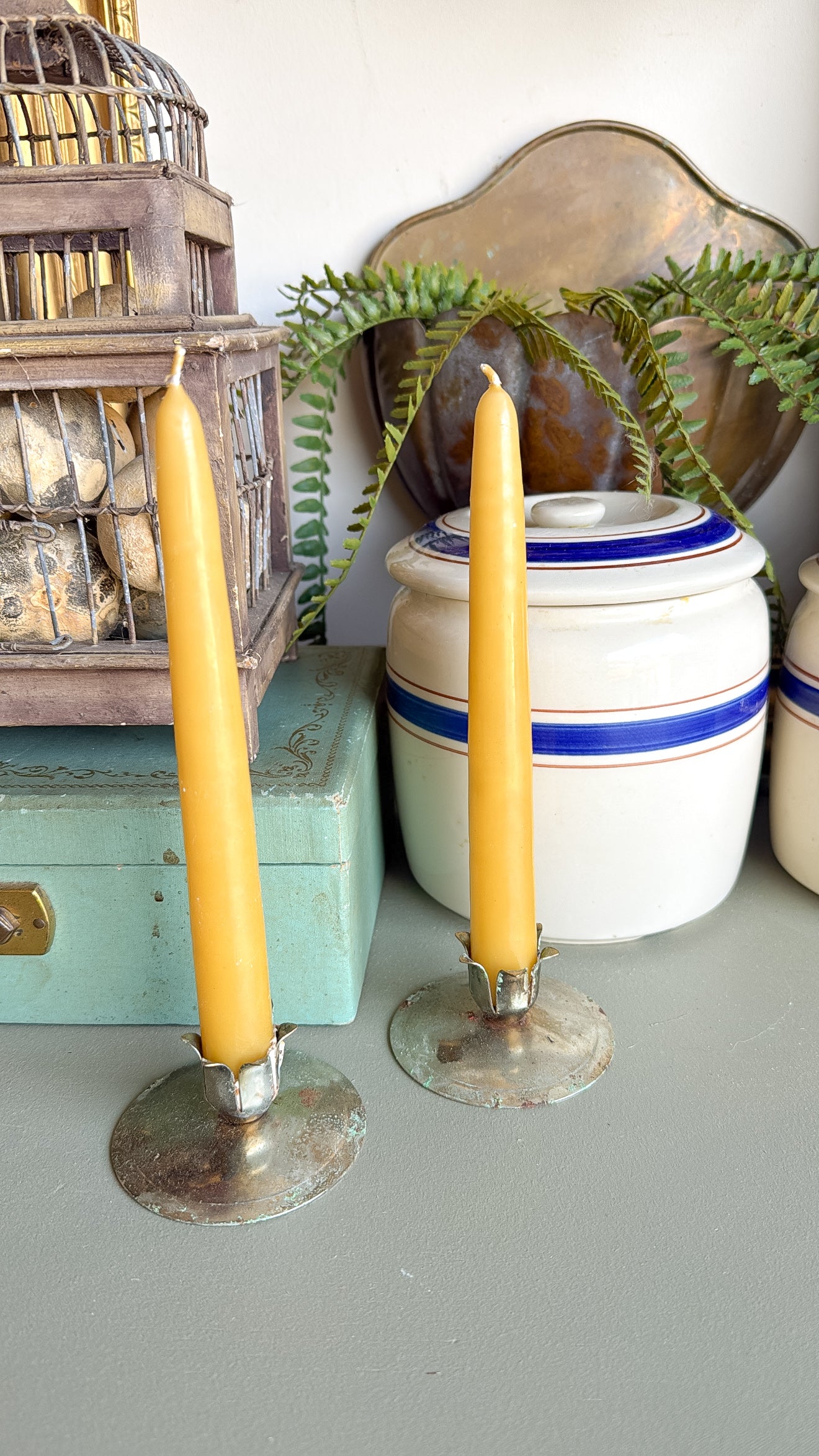 Pair of Vintage Silver Candle Holders