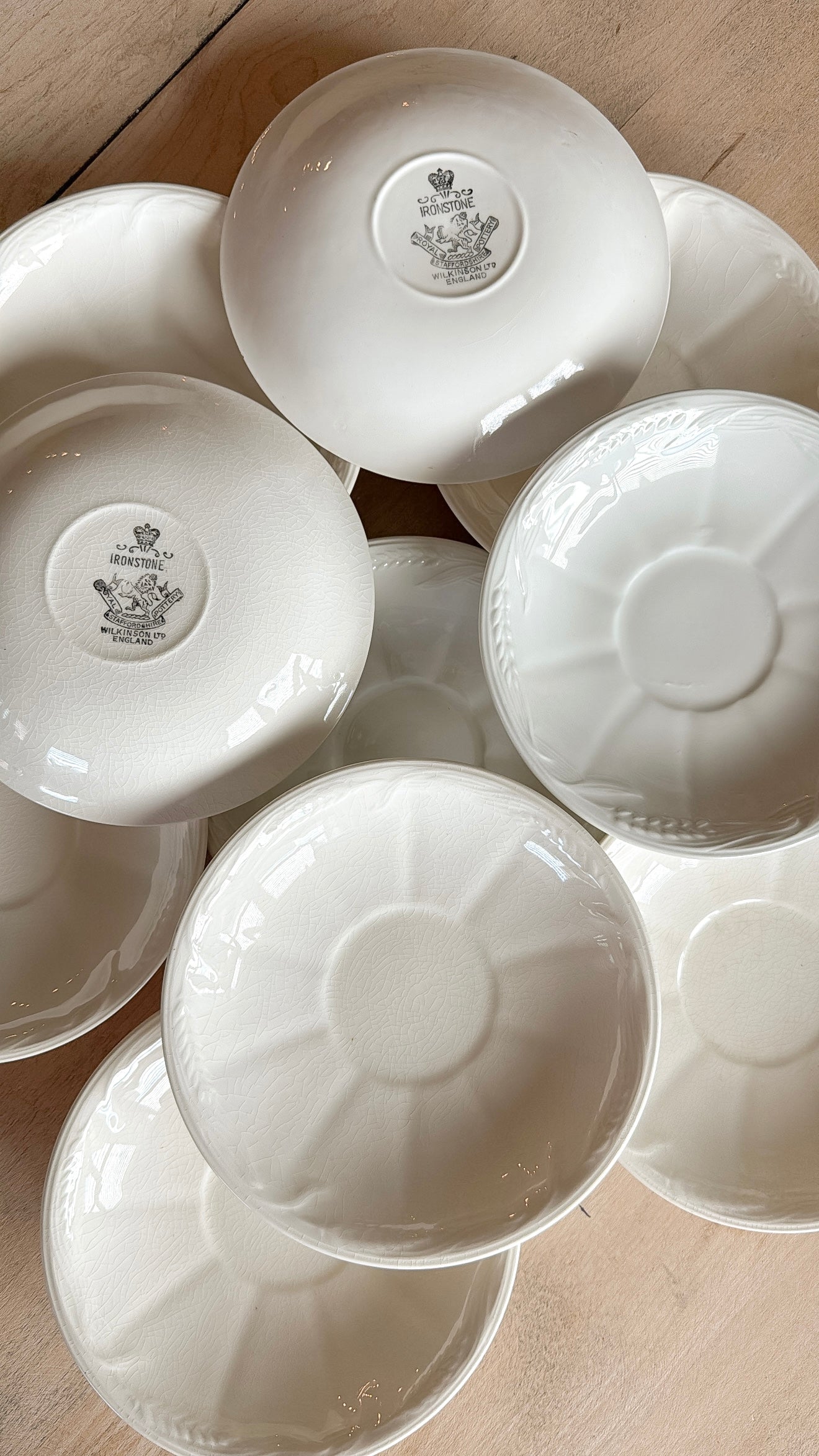 Ironstone Wheat Detailed Trim Saucer