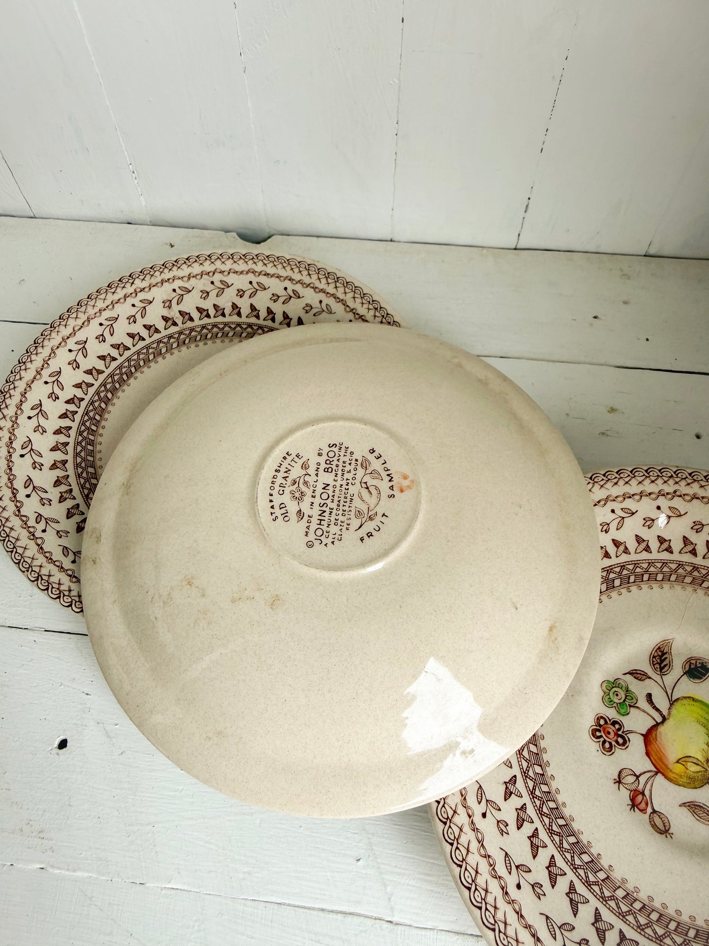 Set of 3 Ironstone Saucers