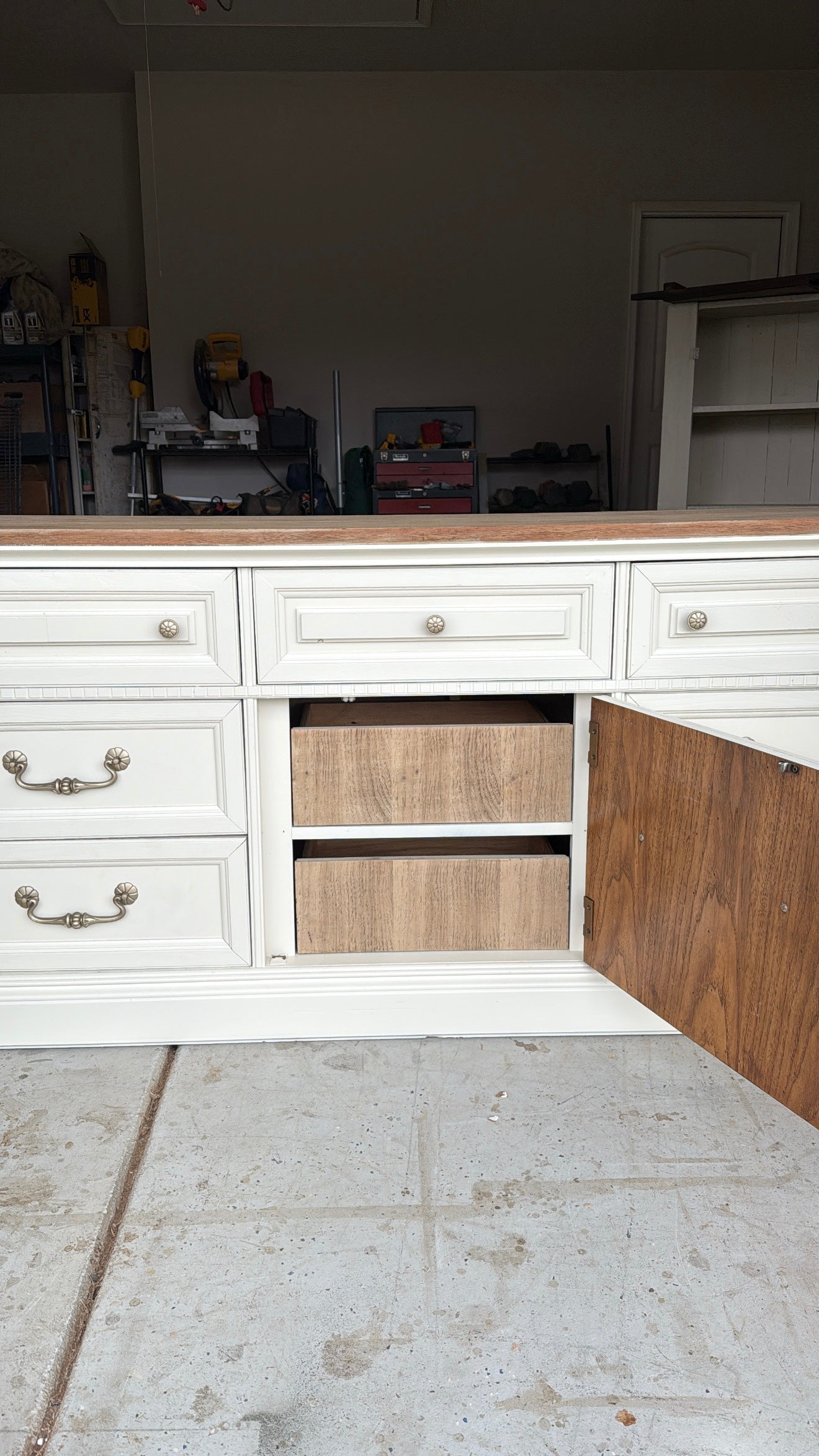 Bleached Top Dresser + Chest of Drawers Set