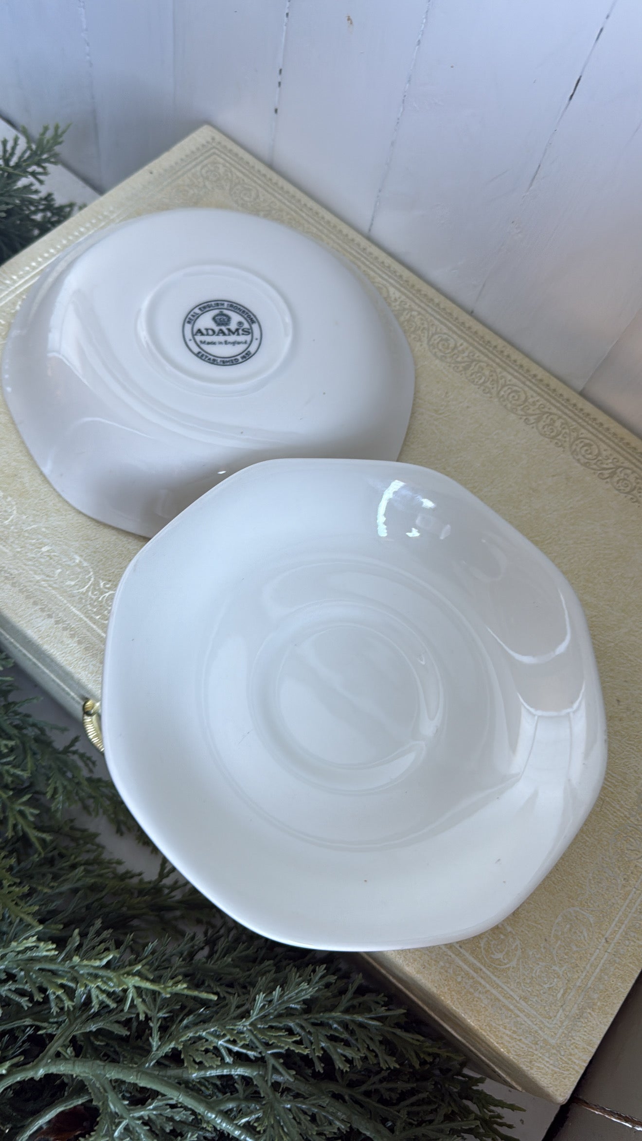 'Adams' Wedgwood Ironstone Saucer