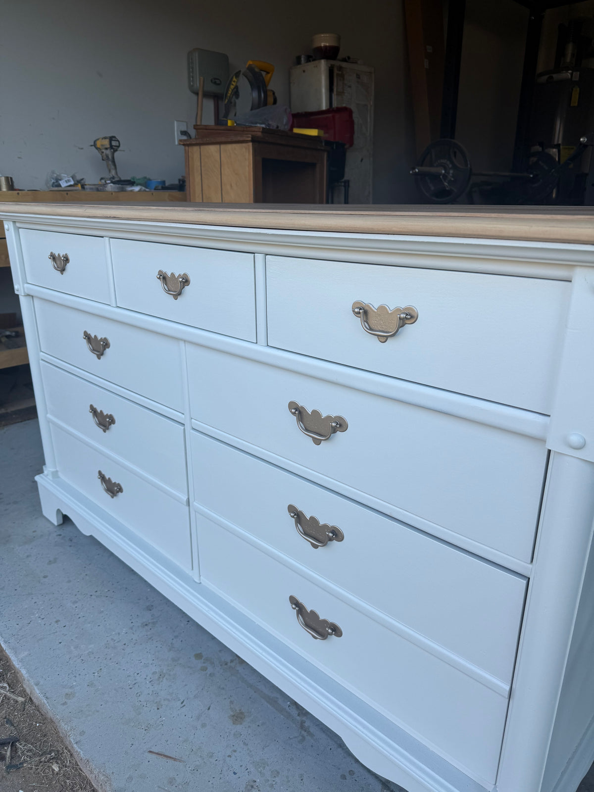 7-Drawer Bleached Top Dresser