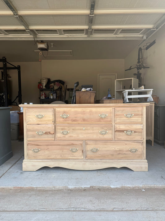 8-Drawer Bleached Dresser