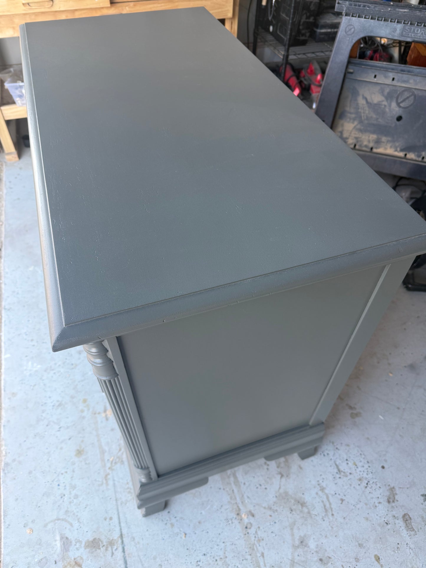 4-Drawer Dark Olive Dresser/Buffet