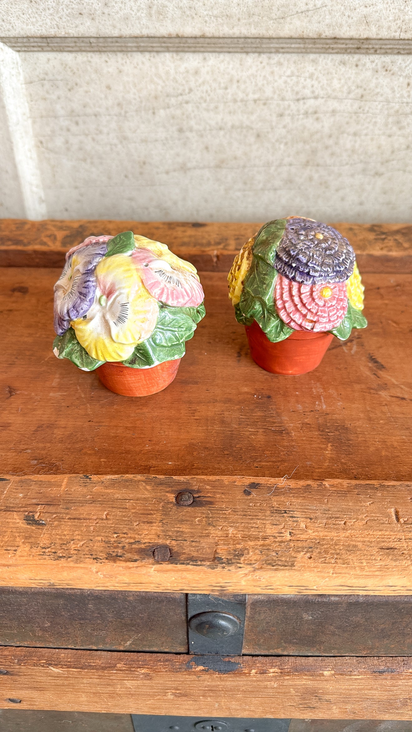 Floral Pot Salt & Pepper Shakers