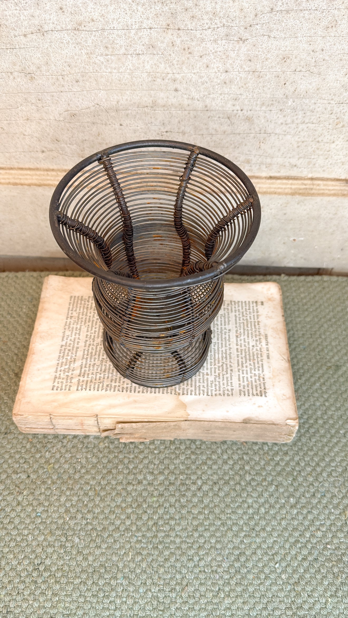 Vintage Rusty Small Metal Urn