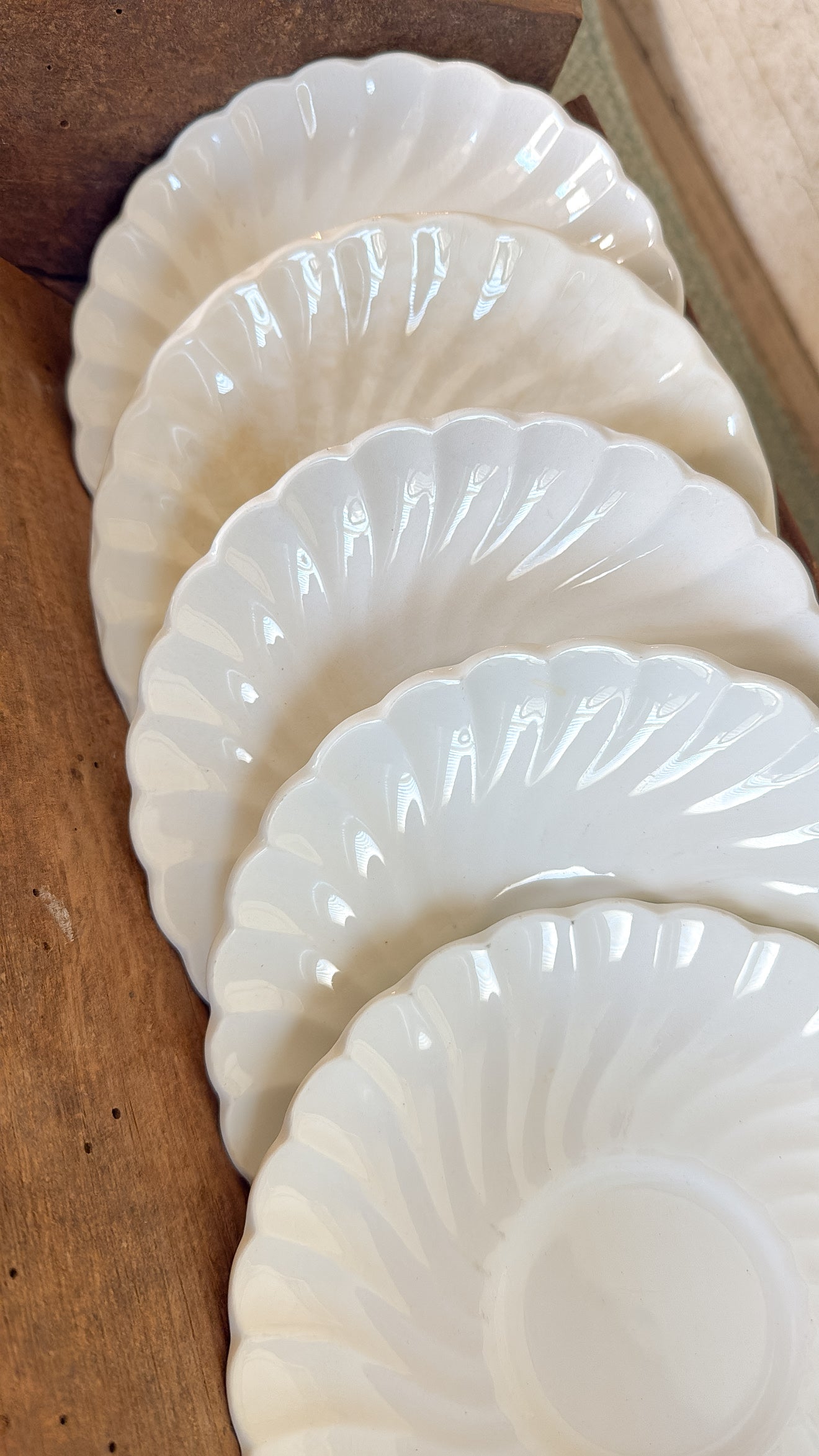 Set of 4 Johnson Bros. Ironstone Saucer
