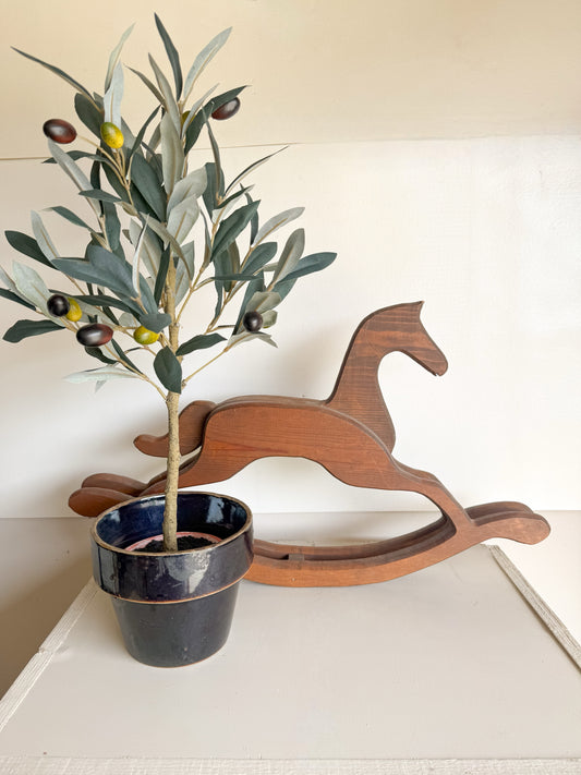 Vintage Wooden Rocking Horse