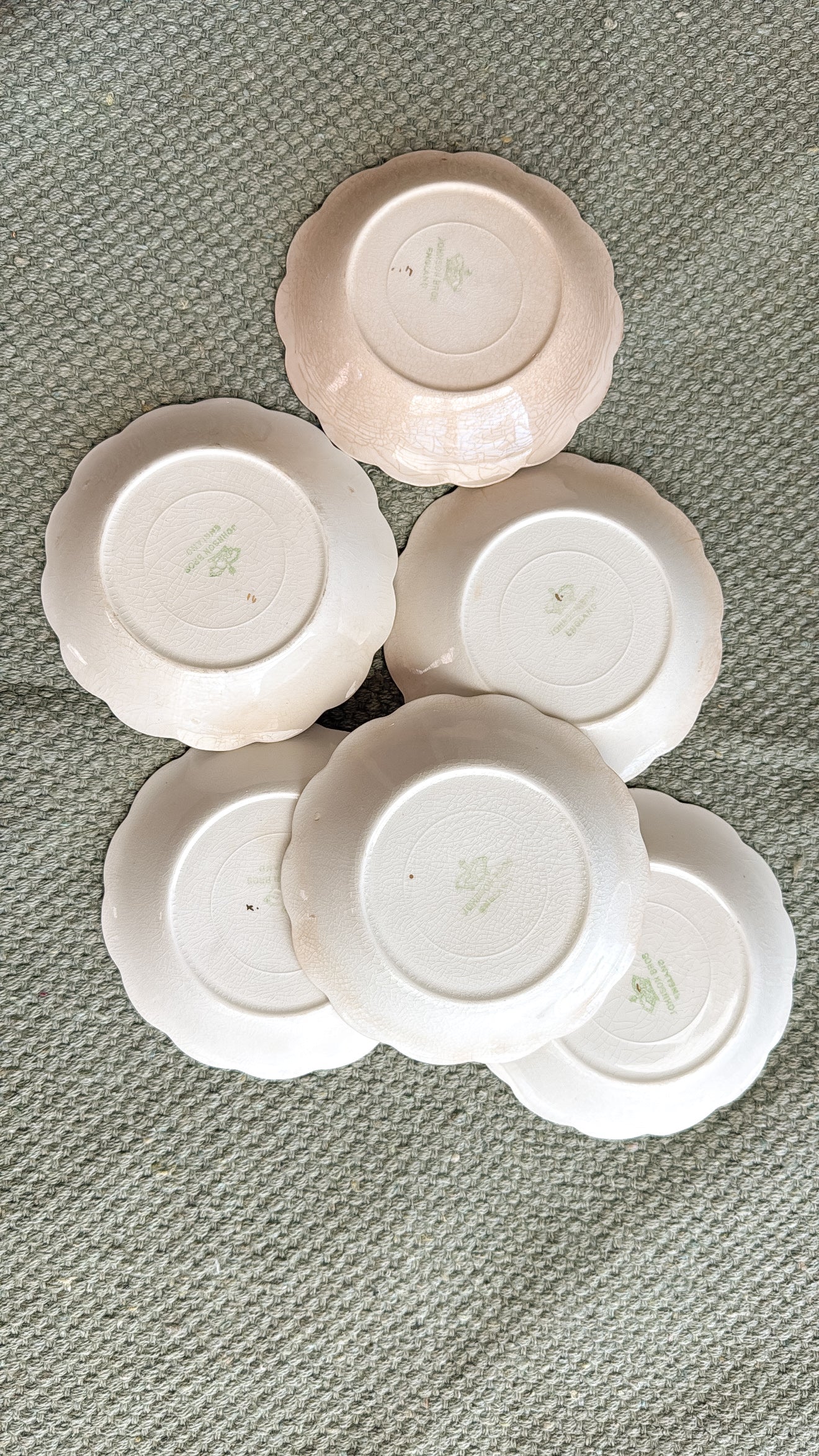 Gold Scalloped Edge Ironstone 5” Plate