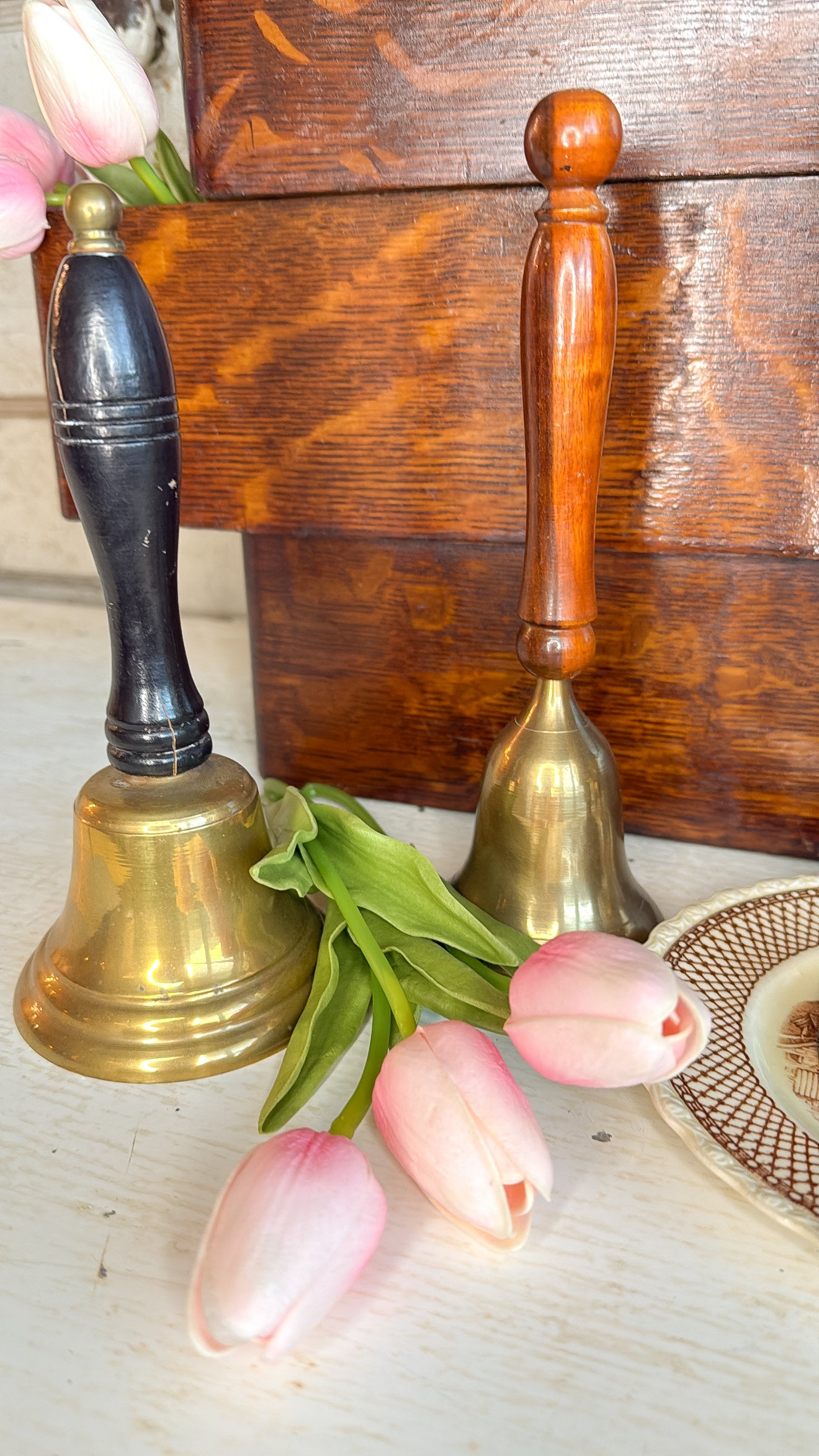Brass Bell with Black Wood Handle