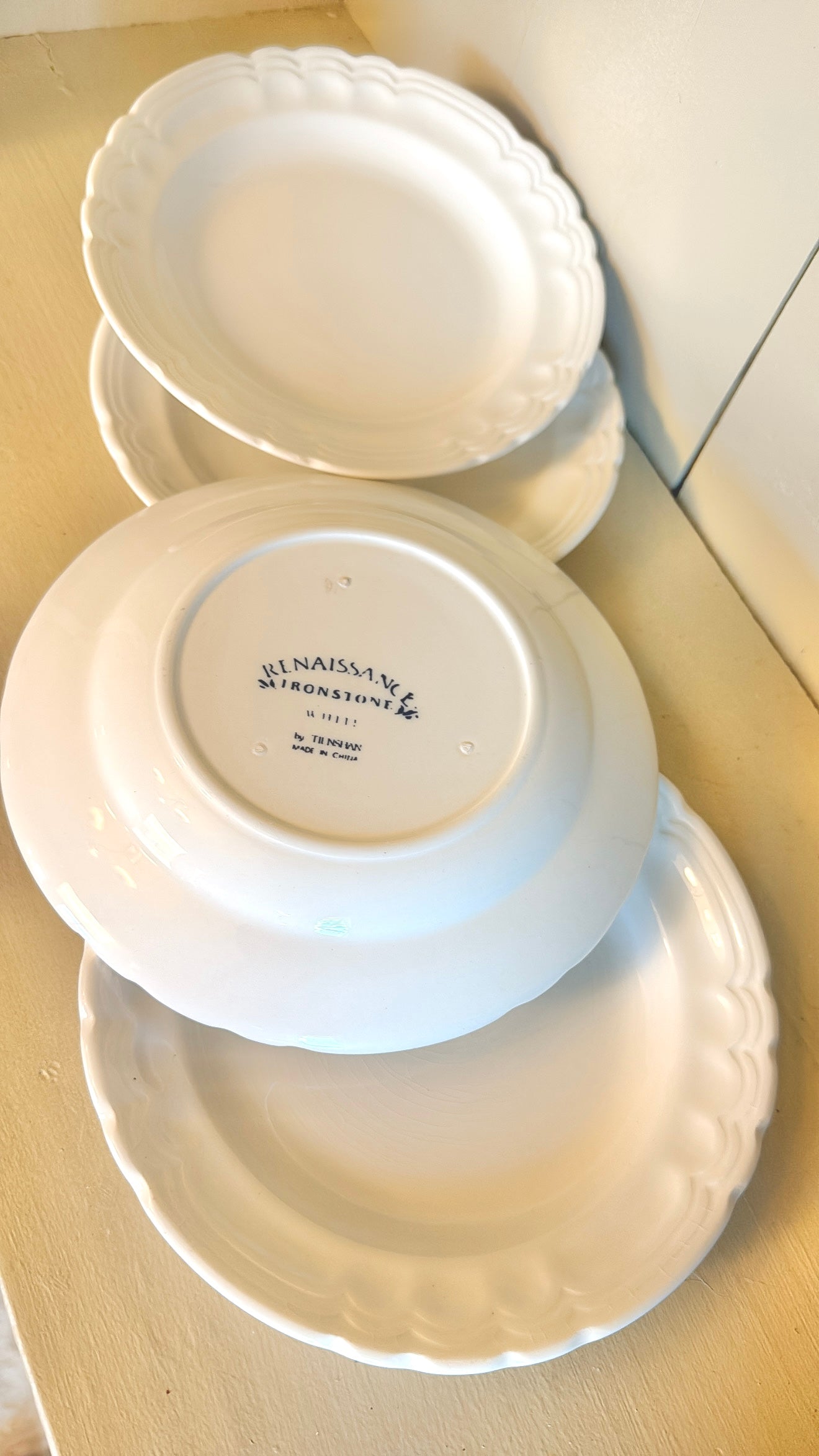7.5” Set of 4 Ironstone Plates