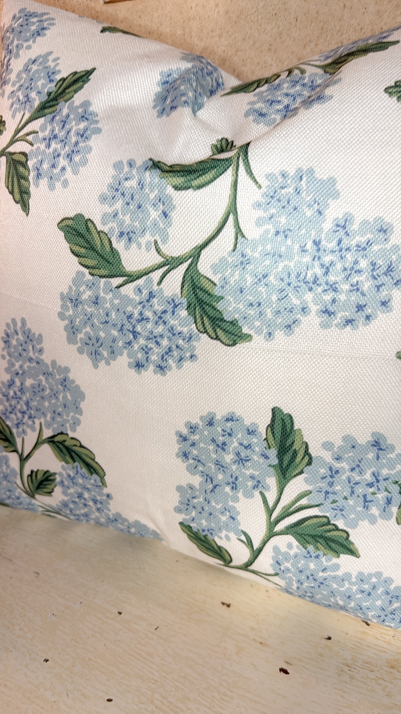 Blue Hydrangea Pillow