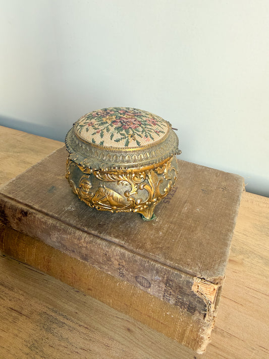 Vintage Brass Jewelry Box