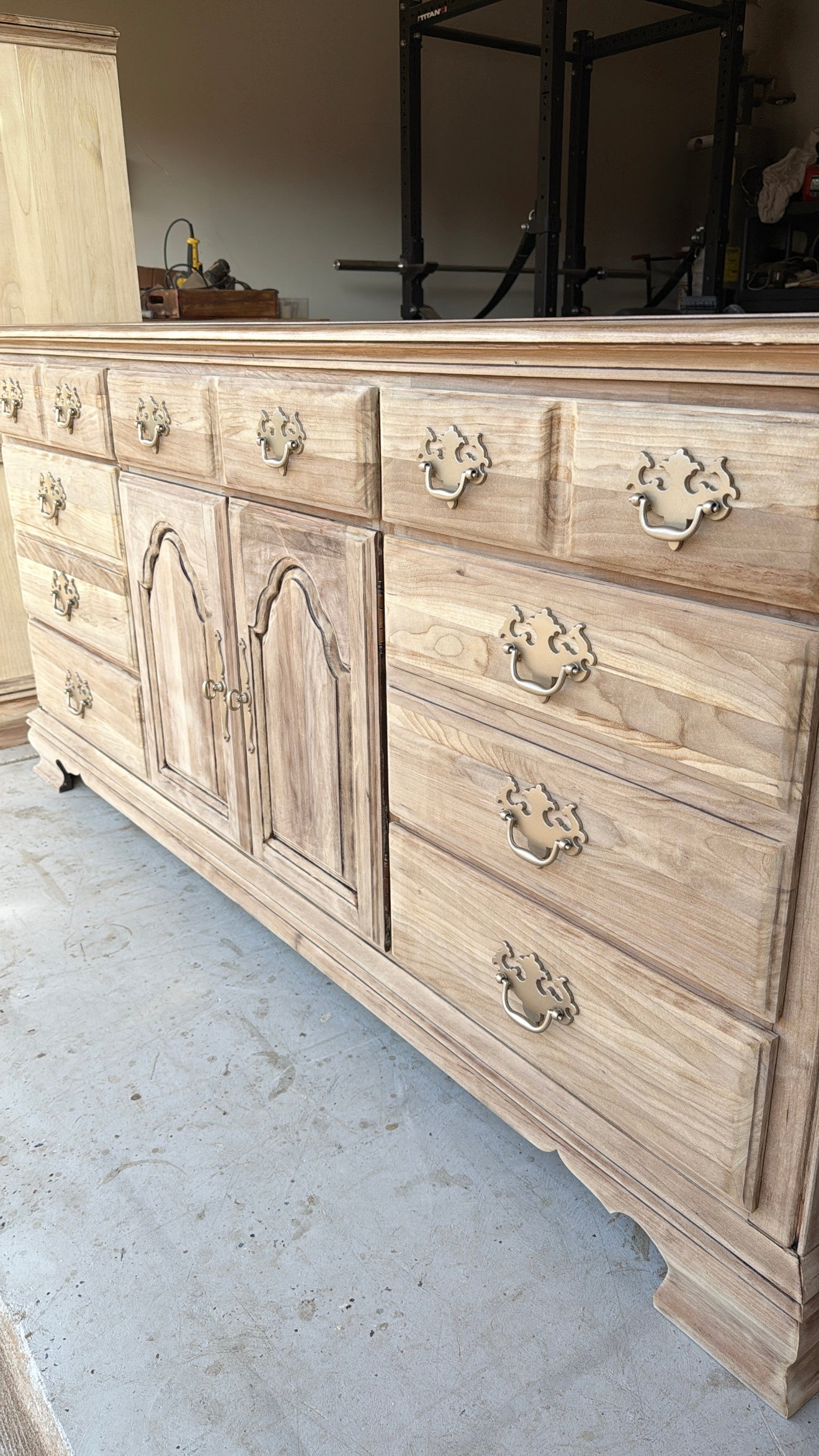 Bleached Dresser & Chest Set