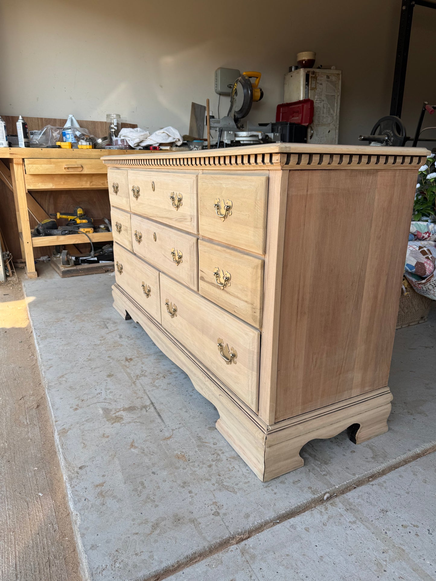 8-Drawer Bleached Dresser