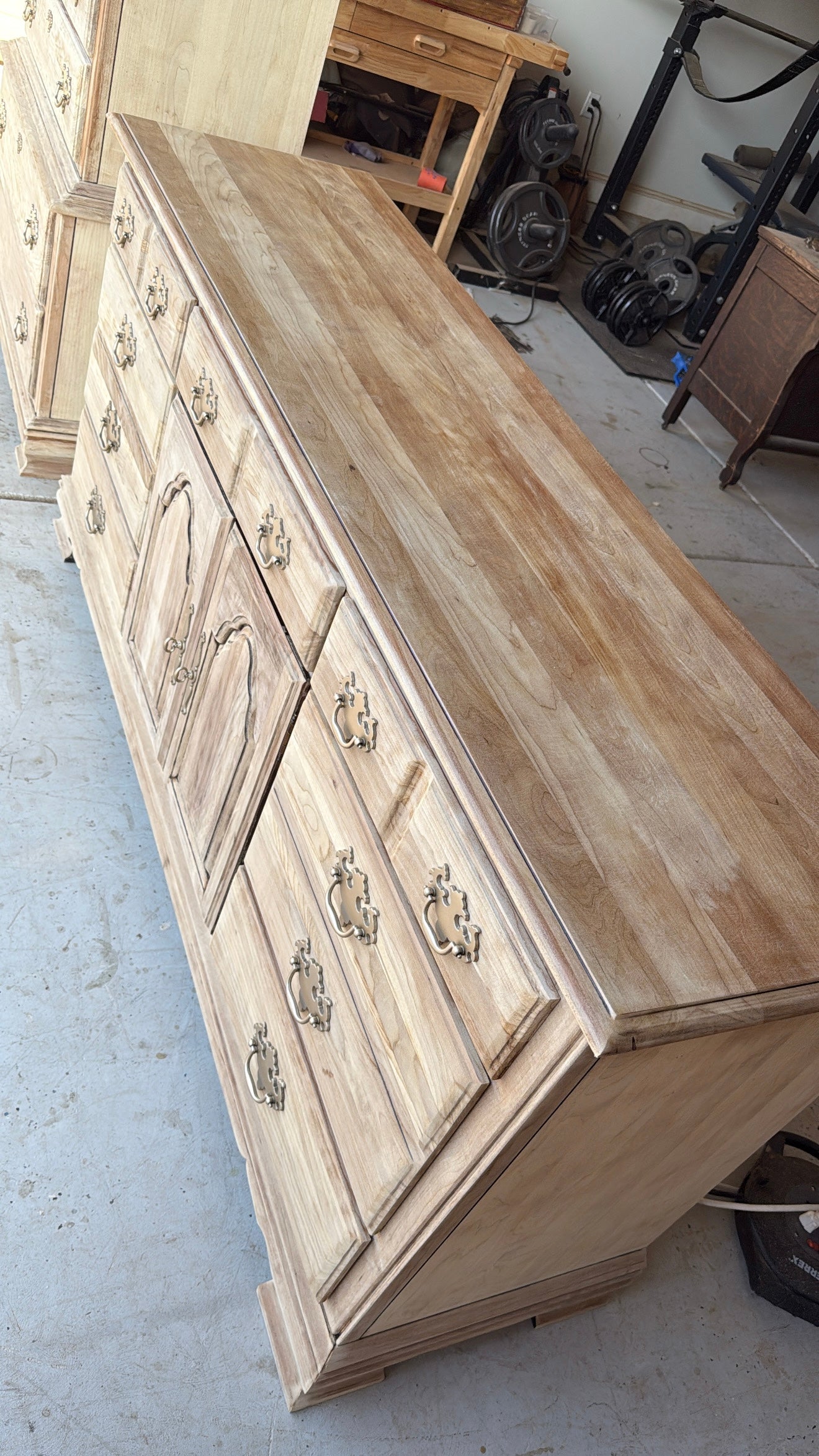 Bleached Dresser & Chest Set