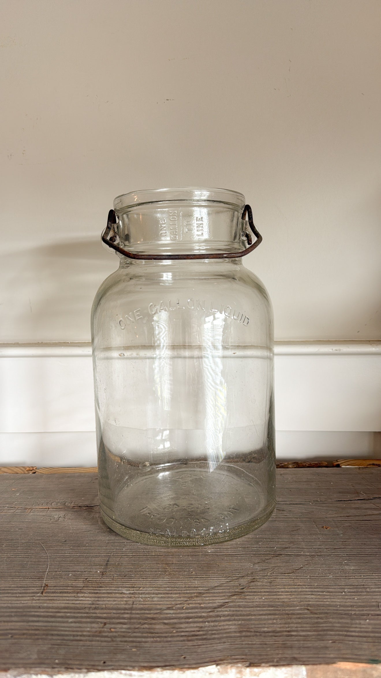 One Gallon Liquid Glass Jar