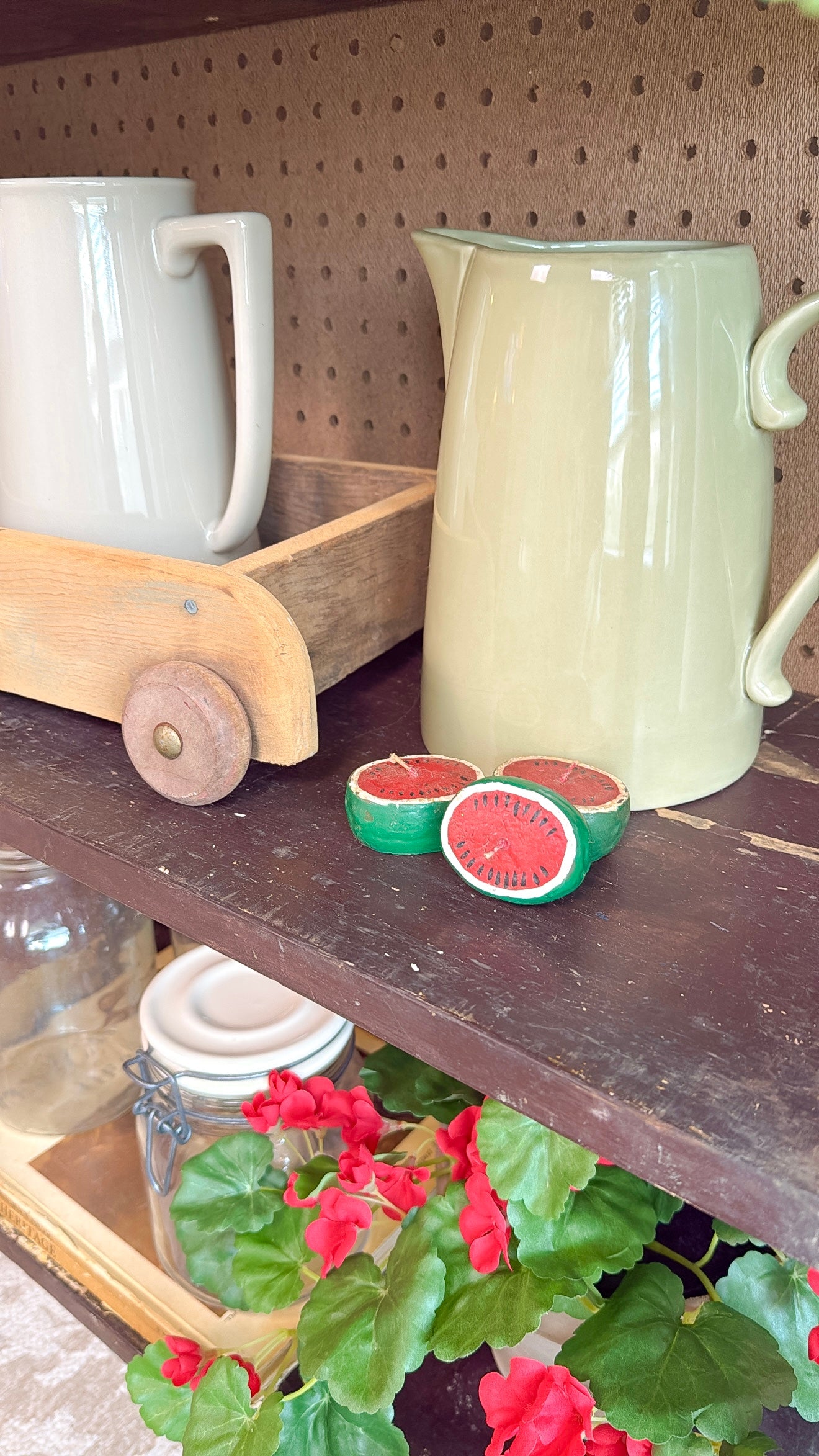 Set of 3 Vintage Watermelon Candles