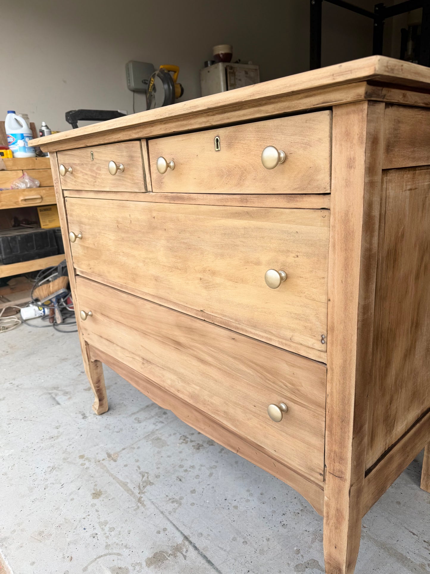 4-Drawer Bleached Dresser