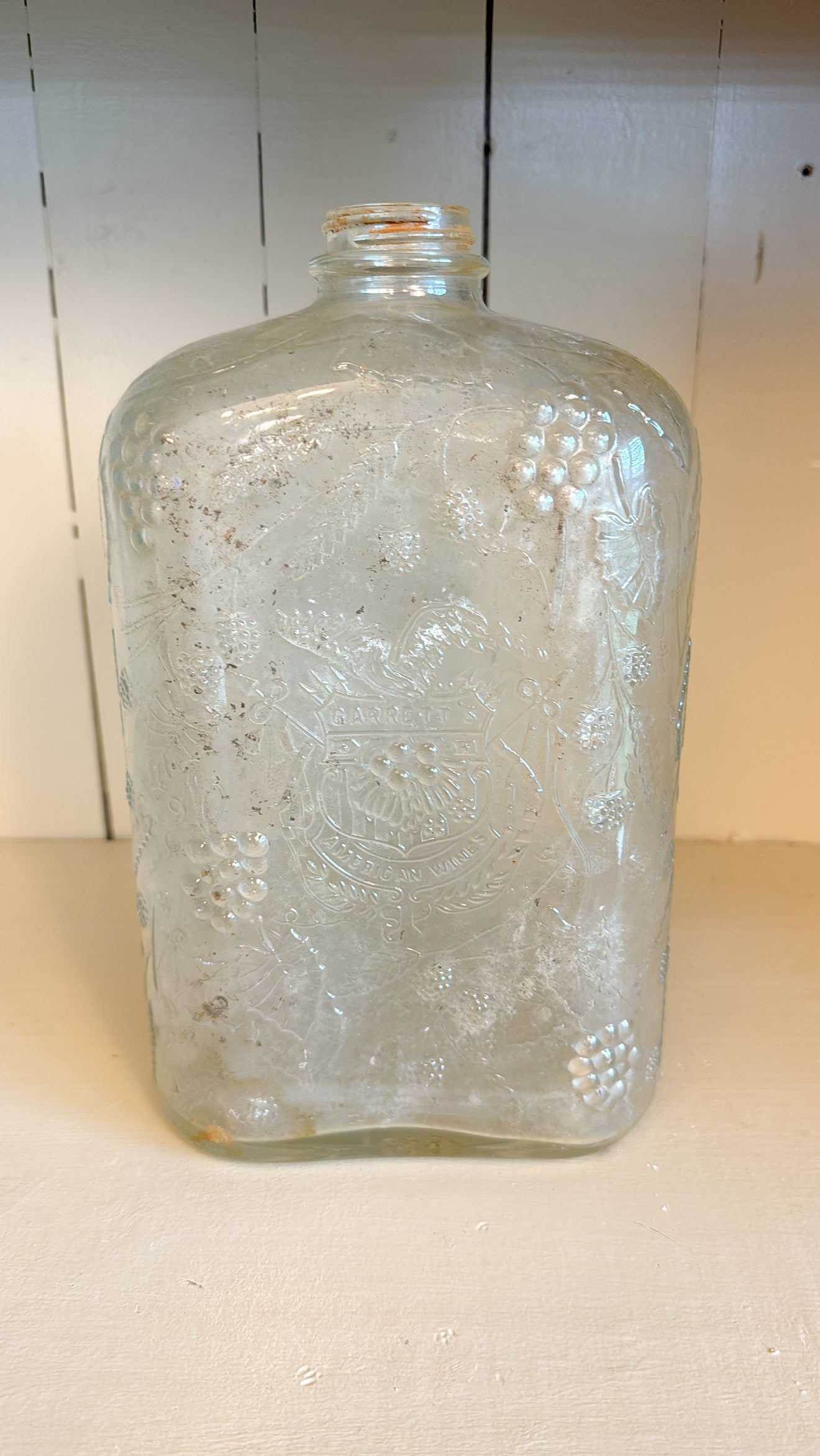 10.5" Garrett's American Wines Glass Bottle