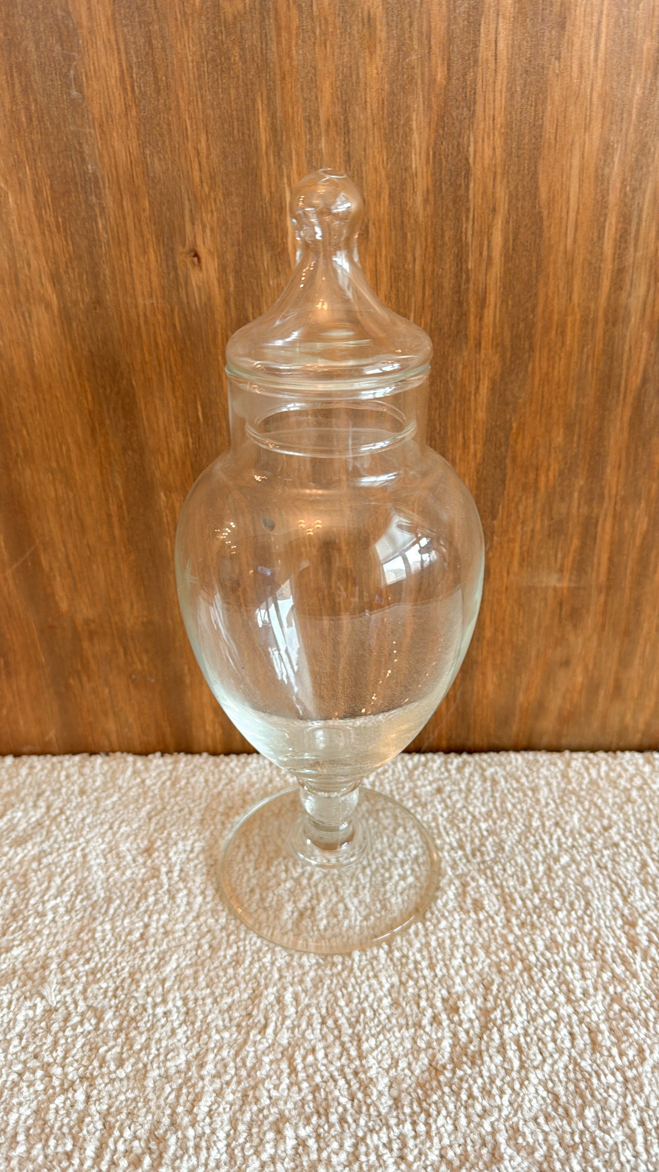 10” Tall Glass Apothecary Jar