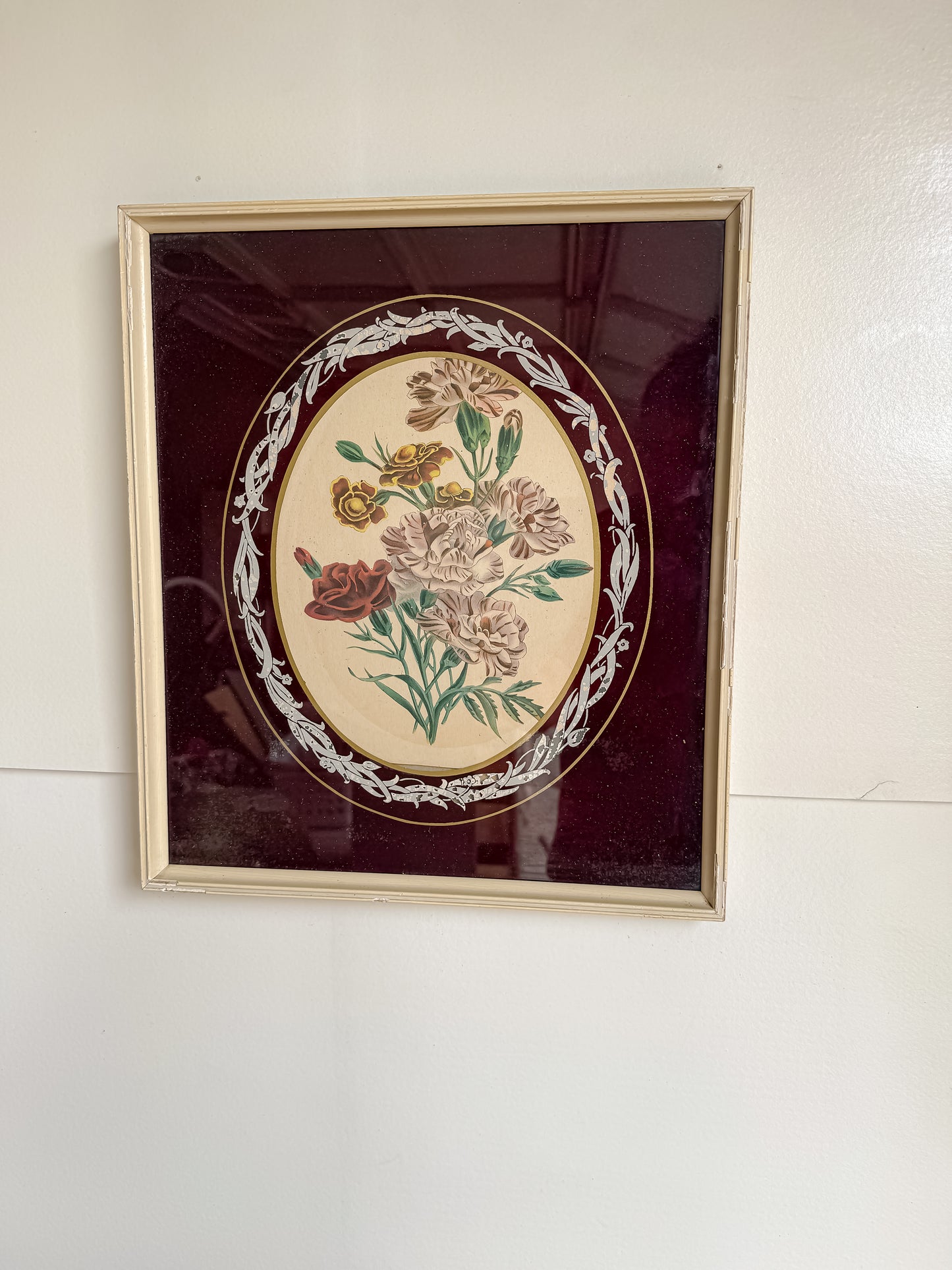 Vintage BurgundyFloral Print