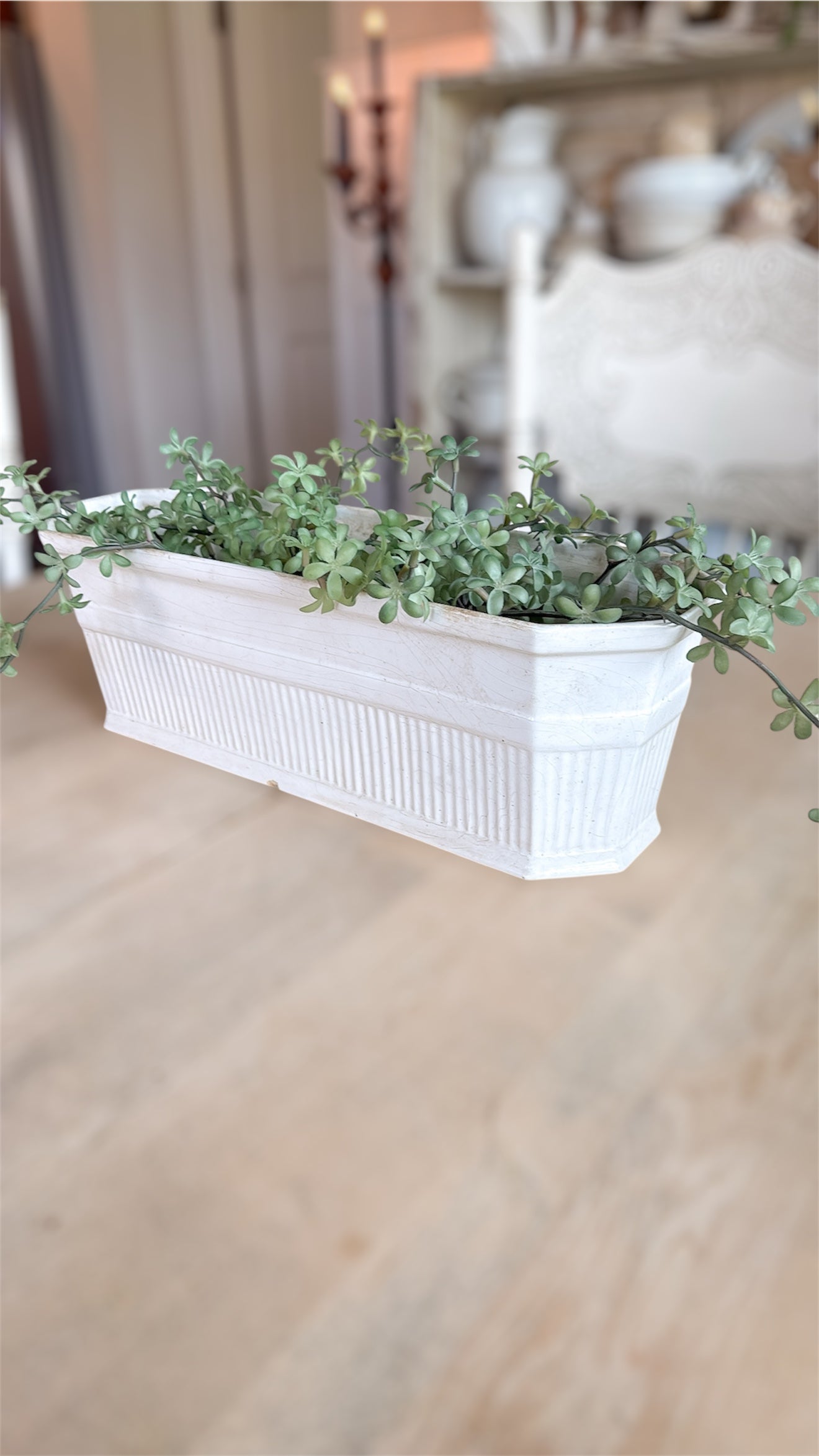 Vintage Pottery Planter w/ Succulent