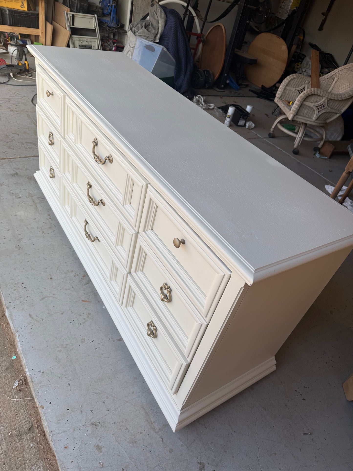 9-Drawer White Dresser