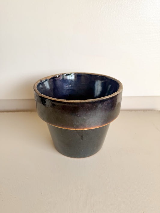 Dark Brown Pottery Planter