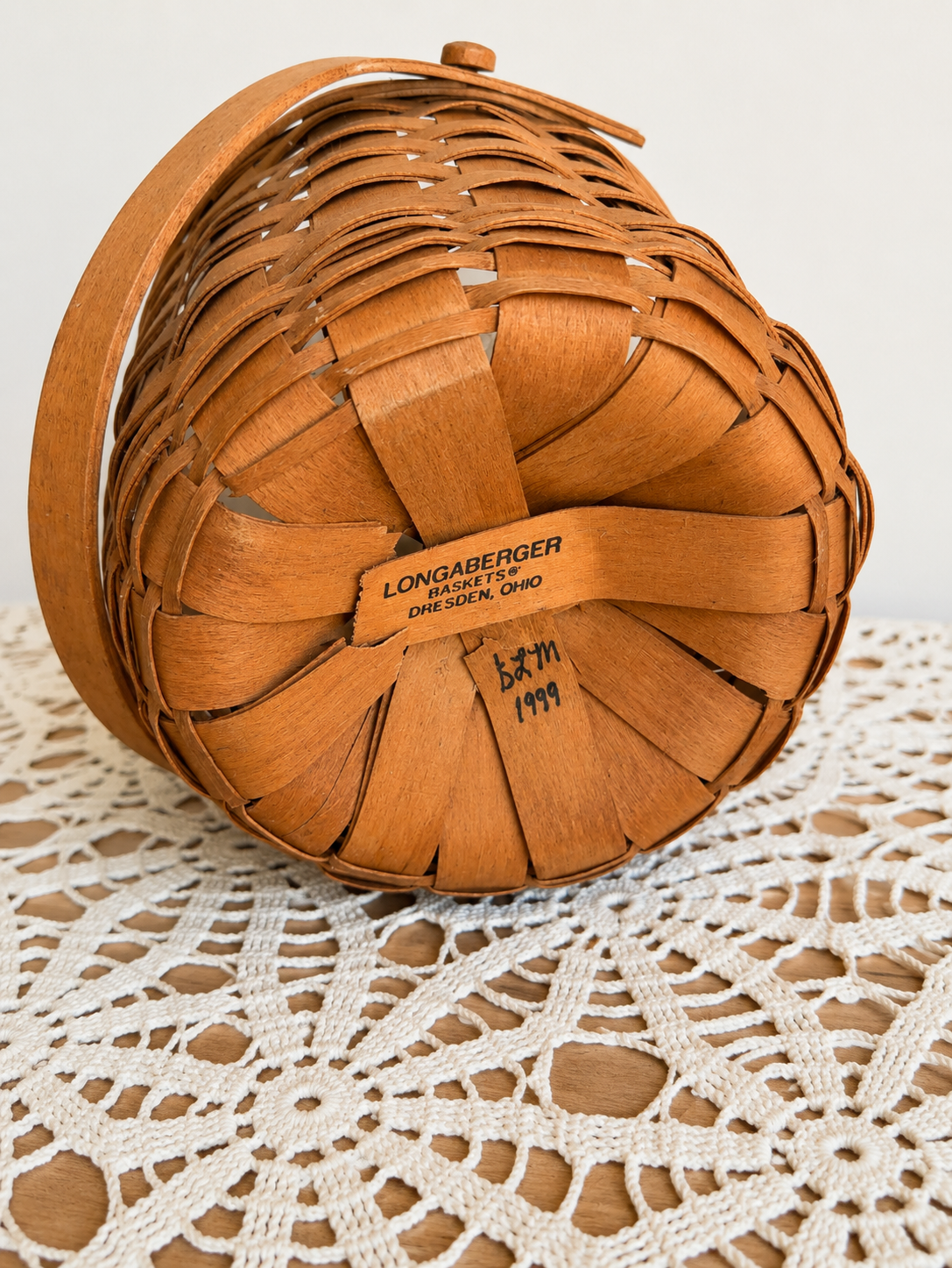 7.25” Tall Longaberger Handle Basket