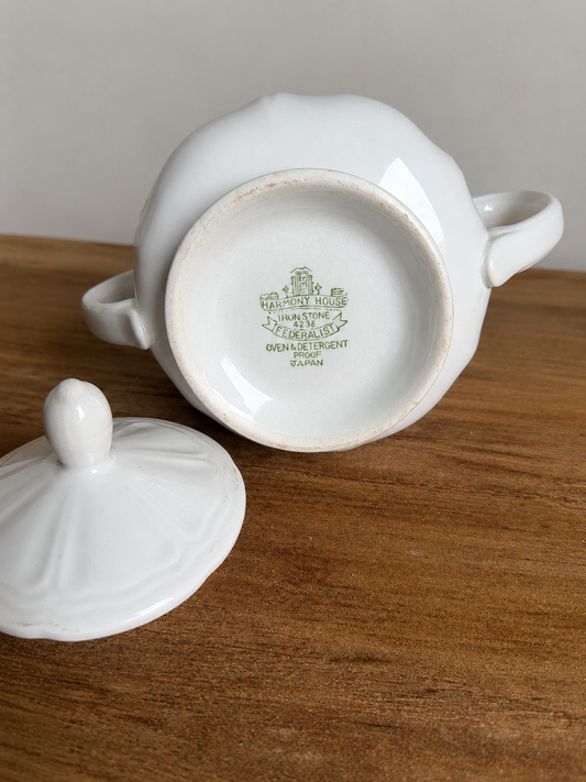 5.75” Tall Ironstone Sugar