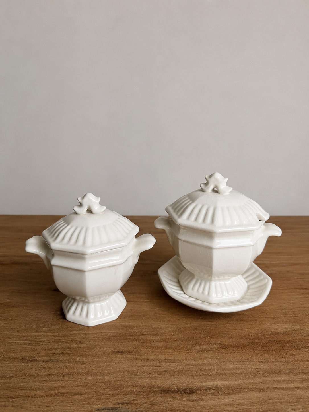 Ironstone Creamer & Sugar