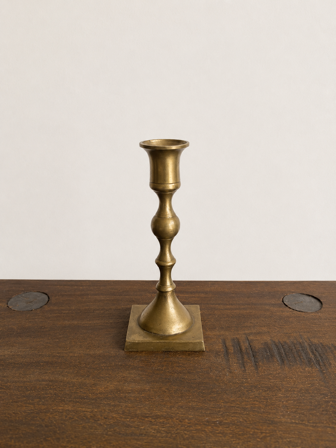 Mini Brass Square Base Candlestick