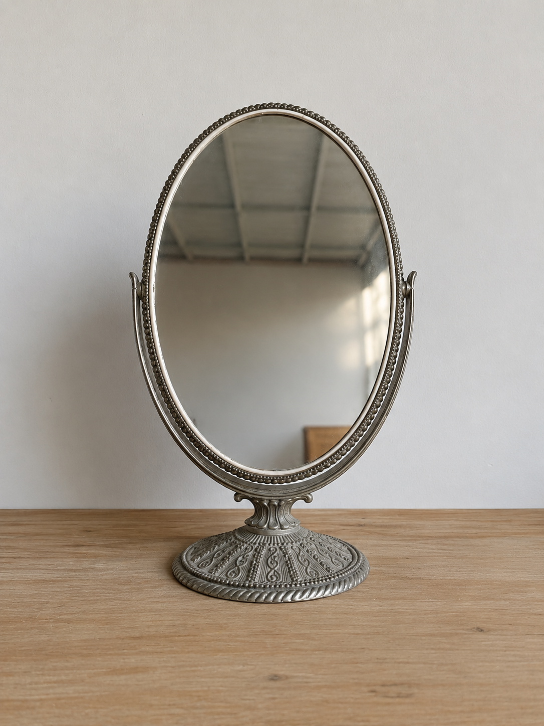 Vintage Silver Vanity Mirror