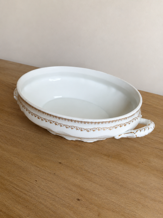 Gold Detailed Ironstone Tureen