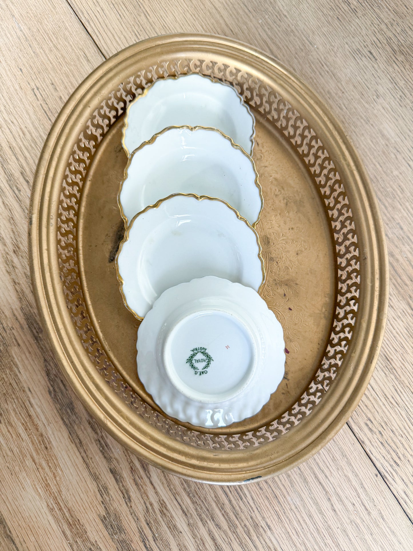 Gold Rim Butter Pats